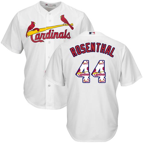 Cardinals #44 Trevor Rosenthal White Team Logo Fashion Stitched MLB Jersey